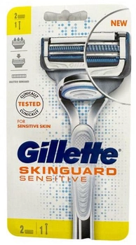 Одноразові станки для гоління зі змінним картриджем Maquina Gillette Skinguard 2 шт (7702018553846)