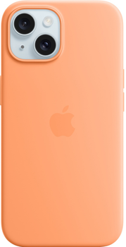 Панель Apple MagSafe Silicone Case для Apple iPhone 15 Orange Sorbet (MT0W3)