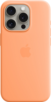 Панель Apple MagSafe Silicone Case для Apple iPhone 15 Pro Orange Sorbet (MT1H3)