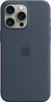 Etui Apple MagSafe Silicone Case do Apple iPhone 15 Pro Max Storm Blue (MT1P3)