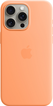 Панель Apple MagSafe Silicone Case для Apple iPhone 15 Pro Max Orange Sorbet (MT1W3)
