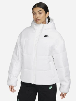 Куртка зимова коротка жіноча Nike Thermo Classic Puffer FB7672-100 XS Біла (196607960820)