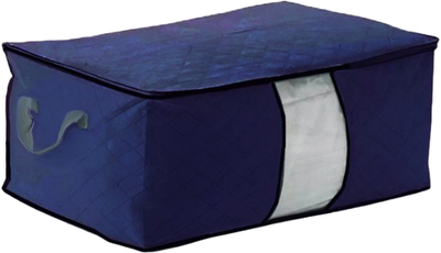 Коробка складная для хранения вещей Stenson WHW64803-42 46 x 28 x 48 см Темно-синяя