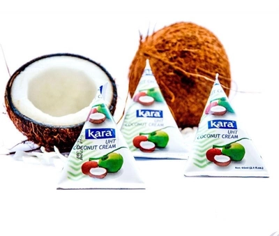 Вершки кокосові натуральні KARA 24% 65мл пастеризовані.