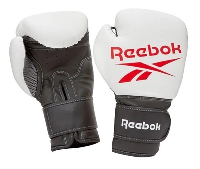 Боксерские перчатки Reebok Boxing Gloves белый, красный,черный Муж 10 унций RSCB-12010WH 10