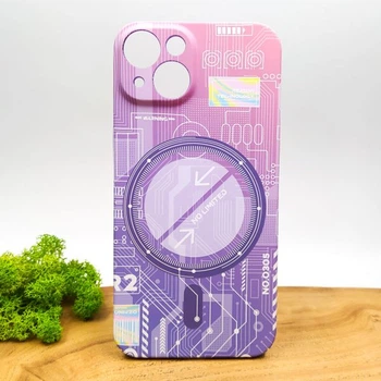 Люминесцентный чехол Berlia case with MagSafe для iPhone 14 Pink