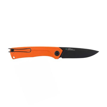 Нож складной ANV Knives Z200 DLC, Liner lock, G10, Plain Edge ANVZ200-023 Оранжевый (2000980604647)
