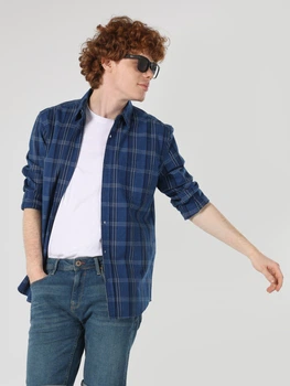 Сорочка бавовняна чоловіча Colin's CL1059754INV M Indigo (8683197577764)