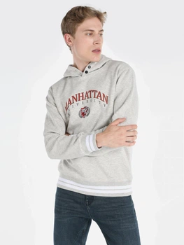 Худі утеплене на флісі чоловіче Colin's CL1064903LGM S Light Grey Melange (8683197787965)