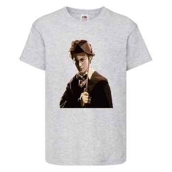 Футболка детская Гарри Поттер 015 (Harry Potter) серая (HPO gr 015) 128 см