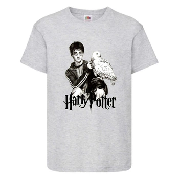 Футболка детская Гарри Поттер 010 (Harry Potter) серая (HPO gr 010) 128 см