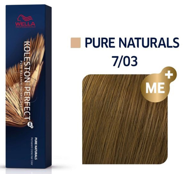 Farba do włosów Wella Professionals Koleston Perfect Me+ Pure Naturals 7/03 60 ml (8005610626796)