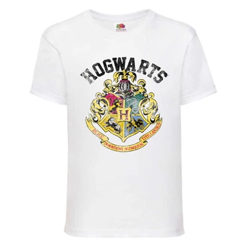 Футболка детская Гарри Поттер 008 (Harry Potter) белая (HPO wh 008) 128 см