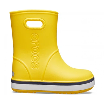Резиновые сапоги детские Crocs Kids Crocband Rain Boot Yellow / Navy 12/29/18.5 см