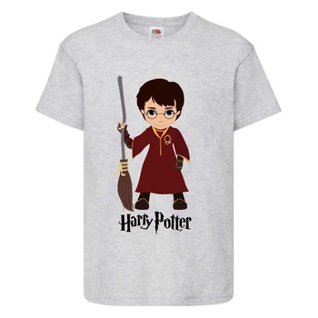 Футболка детская Гарри Поттер 011 (Harry Potter) серая (HPO gr 011) 128 см