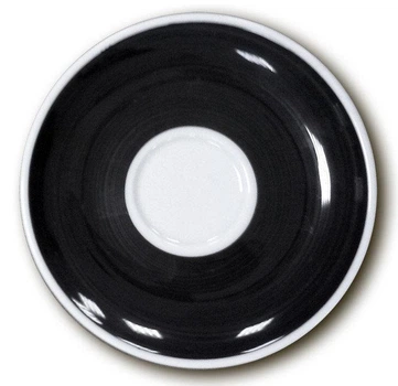 Блюдце Ancap Roma Millecolor Hand Painted black d12 см фарфор (34410)