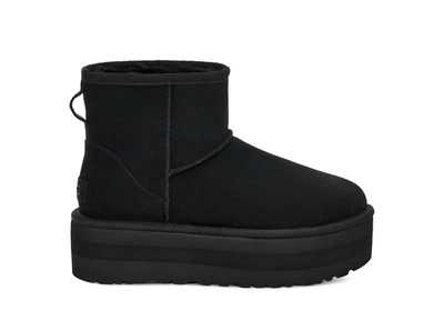 Женские угги на платформе UGG Classic Mini Platform 39р Черные (1134991-BLK)