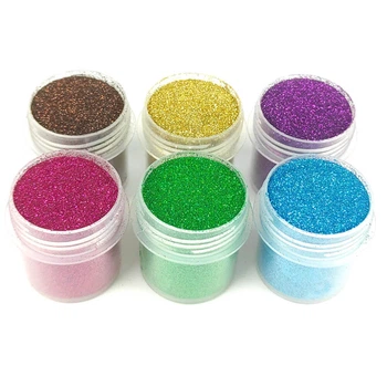 Набор блесток для био-тату Fresh Tattoo большой №2, 6 штук по 12 мл (glitter-set-big-6x-2)