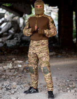 Форма мультикам демисезонная тактическая multicam с наколенниками костюм мультикам военная форма одежды ЗСУ 46
