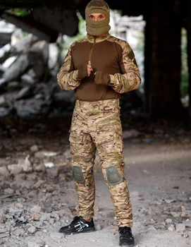 Форма мультикам демісезонна тактична multicam з наколінниками костюм мультикам військова форма одягу ЗСУ 50