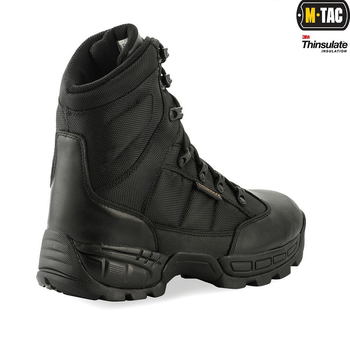 Берці зимові чоловічі тактичні черевики, що не промокають, M-tac Thinsulate Black розмір 44 (29 см) високі з утеплювачем