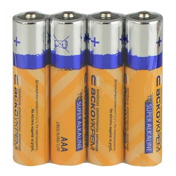 Батарейка АСКО-УКРЕМ Alkaline AAA/LR03/SP4 (4 шт) (Аско.LR03.SP4) blister