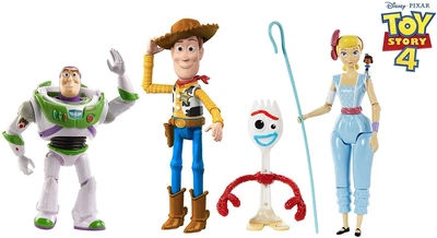 История Игрушек 4: Вуди, Базз Лайтер, Бо Пип, Виделик Disney Pixar Toy Story 4 Figure Pack Woody, Buzz Lightyear, Forky, Bo Peep Mattel