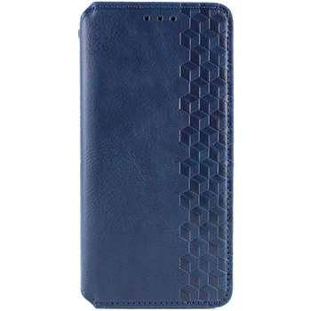 Кожаный чехол книжка GATMEN PREMIUM Cubic (PU) для Samsung Galaxy S24 Ultra Blue