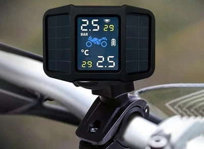 TPMS Беспроводная система контроля давления в шинах с солнечной панелью для мотоцикла