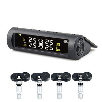 Беспроводной TPMS внутренний датчик давления и температуры в шинах авто с солнечной панелью