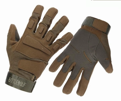 Тактичні рукавички короткопалі Zechao XL Зелений+Коричневий