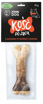 Przysmak dla psa John Dog kość z łososiem w skórze łososia 55 g (DLPJDOPRZ0006)