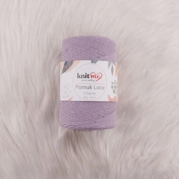 Пряжа стрічка для вʼязання KNIT ME COTTON LASE 250 грам, 100 метрів бузьковий