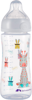 Пляшечка для годування Bebe Confort Emo PP T2 FF з силіконовою соскою 360 мл Біла (3102202020)