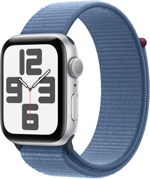 Смарт-годинник Apple Watch SE (2023) GPS 44mm Silver Aluminium Case with Winter Blue Sport Loop (MREF3)