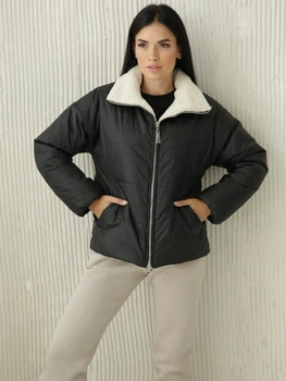 Пуховик зимний короткий женский Seventeen 2086.5430 2XL-3XL Черный (Sev2000000184333)