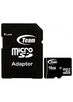 Карта памяти Team MicroSDHC 16GB Class 10 + SD-adapter