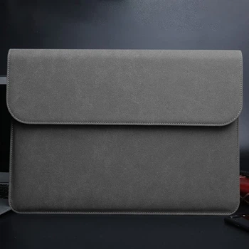 Чохол конверт на магніті для ноутбука або планшета з екошкіри для Macbook Air Pro 13 Cірий