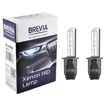 Ксеноновая лампа Brevia H3 4300K, 85V, 35W PK22s KET, 2шт 12343