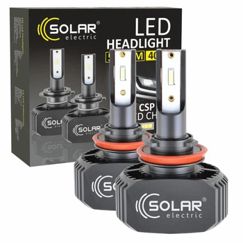 Лампа головного света автомобильная светодиодная LED Solar H11 12/24V 6000K 5000Lm 40W CSP1860 2шт (LD-7301)