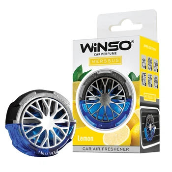 Освежитель воздуха Winso Merssus 18мл Lemon ароматизатор для авто с дефлектором и регулировкой интенсивности (LI-D_22-O)
