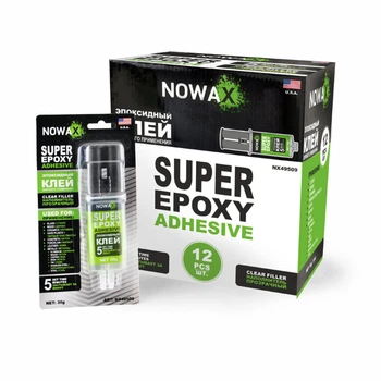 Клей эпоксидный NOWAX Super Epoxy Adhesive 30г прозрачный двухкомпонентный для склеивания и герметизации (DO-LI_33S)