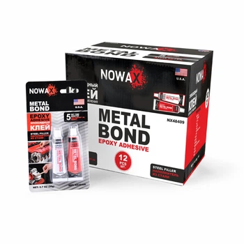 Клей эпоксидный двухкомпонентный Nowax Metal Bond стальной 20г универсальный клей для металла и пластика (1LO-TH_11C)