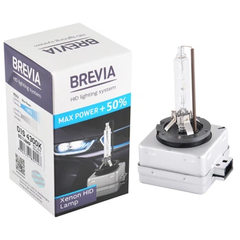Ксеноновая лампа Brevia D1S +50%, 4300K, 85V, 35W PK32d-2, 1шт 85114MP