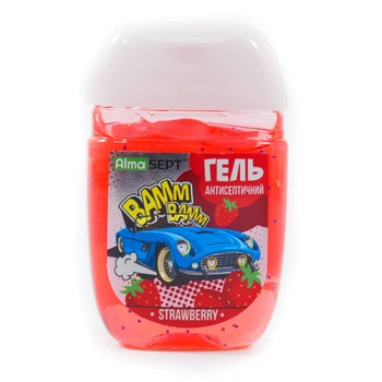 Антисептичний гель AlmaSept PopArt Strawberry для рук дезінфікуючий засіб з екстрактом алое віра (1LO-TH_11C)