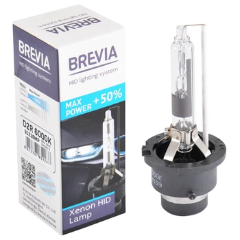Ксеноновая лампа Brevia D2R +50%, 6000K, 85V, 35W PK32d-3, 1шт 85226MP