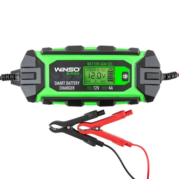 Зарядное устройство для свинцово-кислотных АКБ портативное Winso Pro 12V, 4A LCD (L-IDO_N33S)