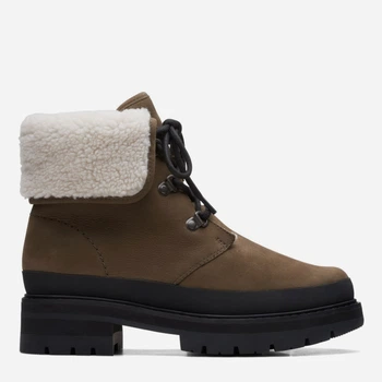 Жіночі зимові черевики шкіряні високі Clarks 26167808 37 (4UK) 23.4 см (5059680641190)