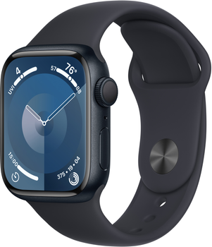 Смарт-годинник Apple Watch Series 9 GPS 41mm Midnight Aluminium Case with Midnight Sport Band - S/M (MR8W3)