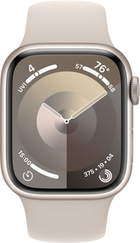 Smartwatch Apple Watch Series 9 GPS 41mm Starlight Aluminium Case with Starlight Sport Band - S/M (MR8T3)